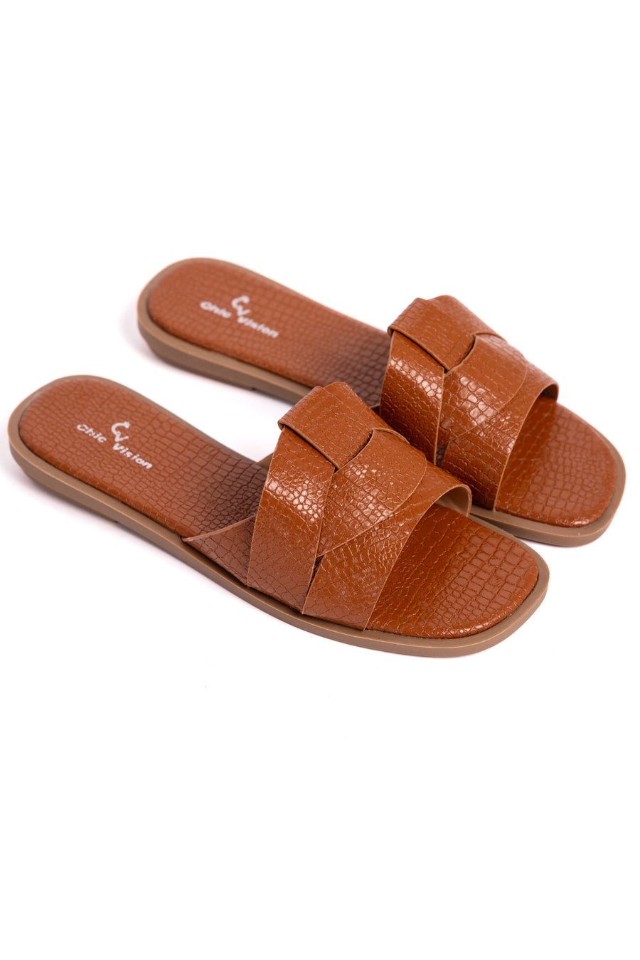 Sandalias Deslizantes de Piel con Textura - Elegancia Urbana