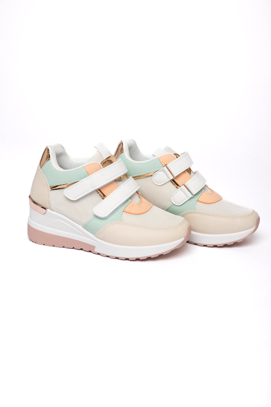 Sneaker Pastel con Cierre de Velcro