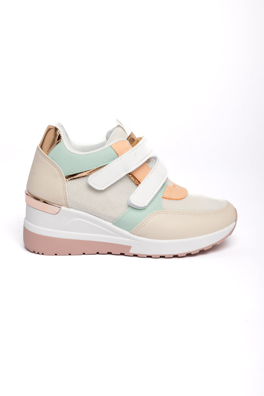 Sneaker Pastel con Cierre de Velcro