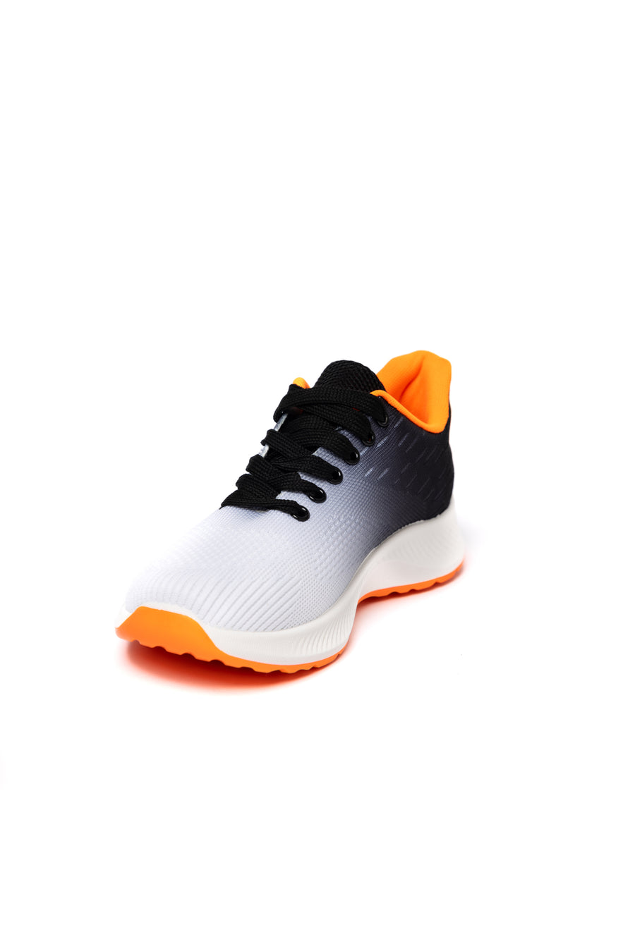 Sneaker Bicolores con Detalles Naranjas