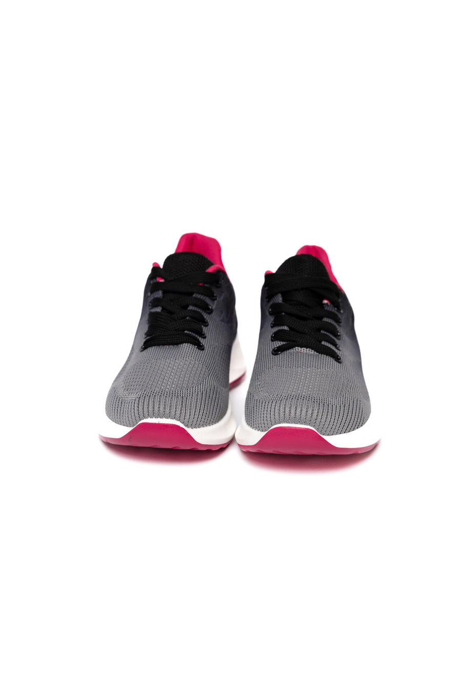 Sneaker en Tonos Grises con Acentos Fucsia