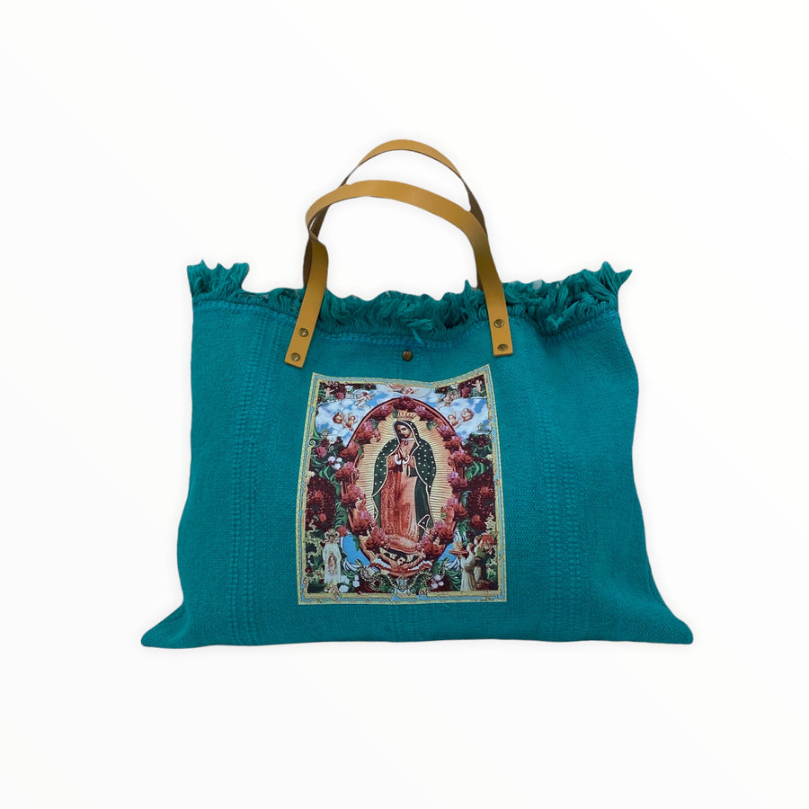 Bolso tote de algodón con virgen