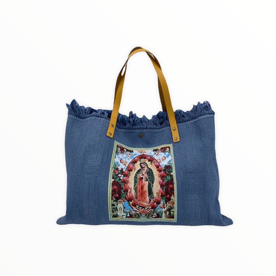 Bolso tote de algodón con virgen