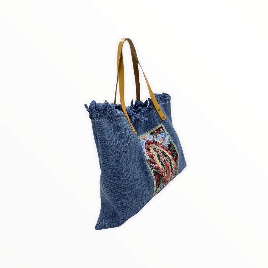 Bolso tote de algodón con virgen