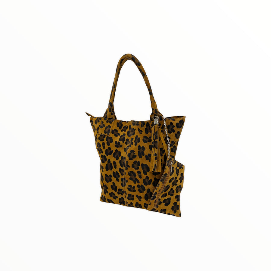 Bolso shopper de piel animal print