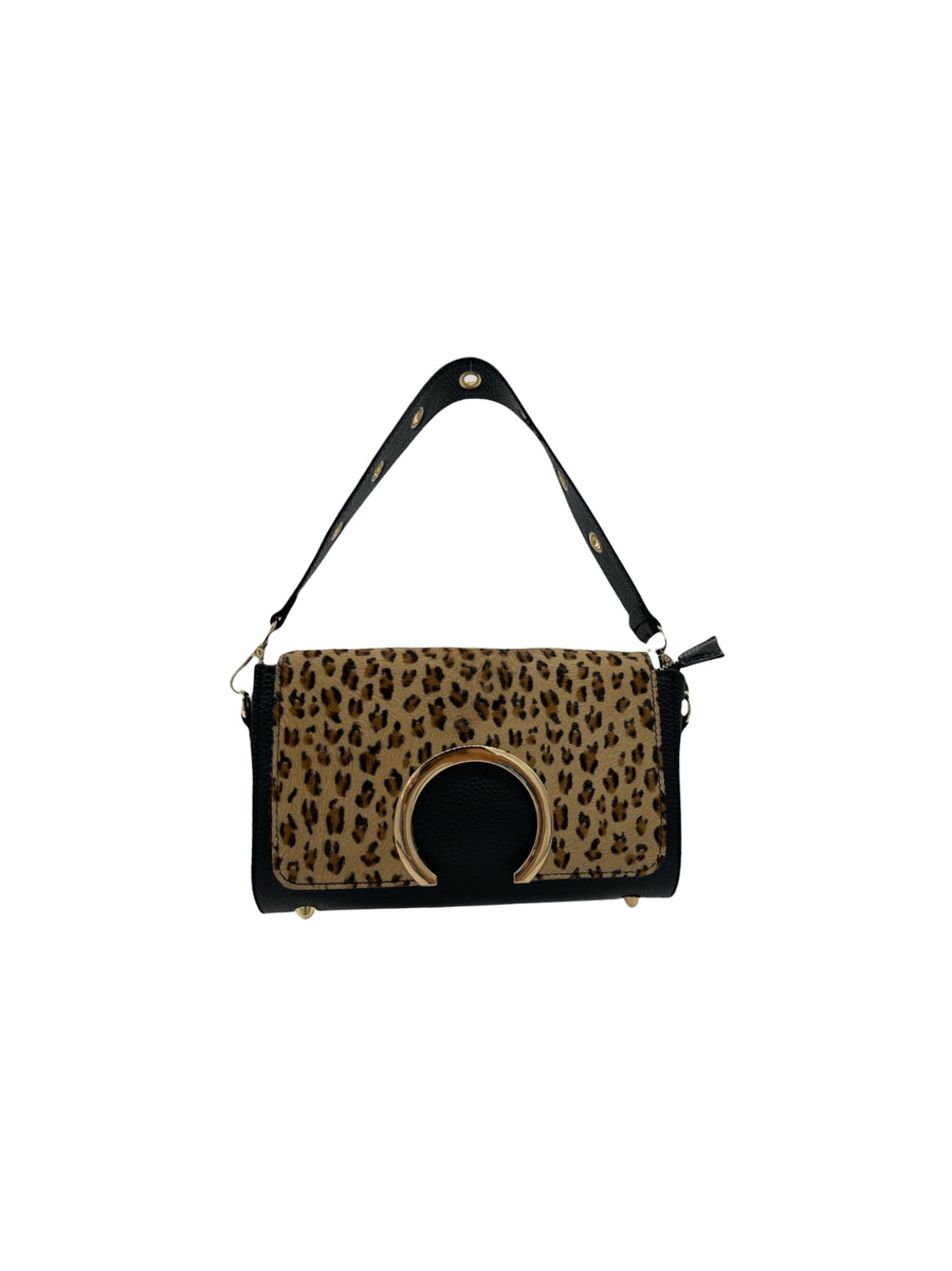 Bolso bandolera de piel animal print