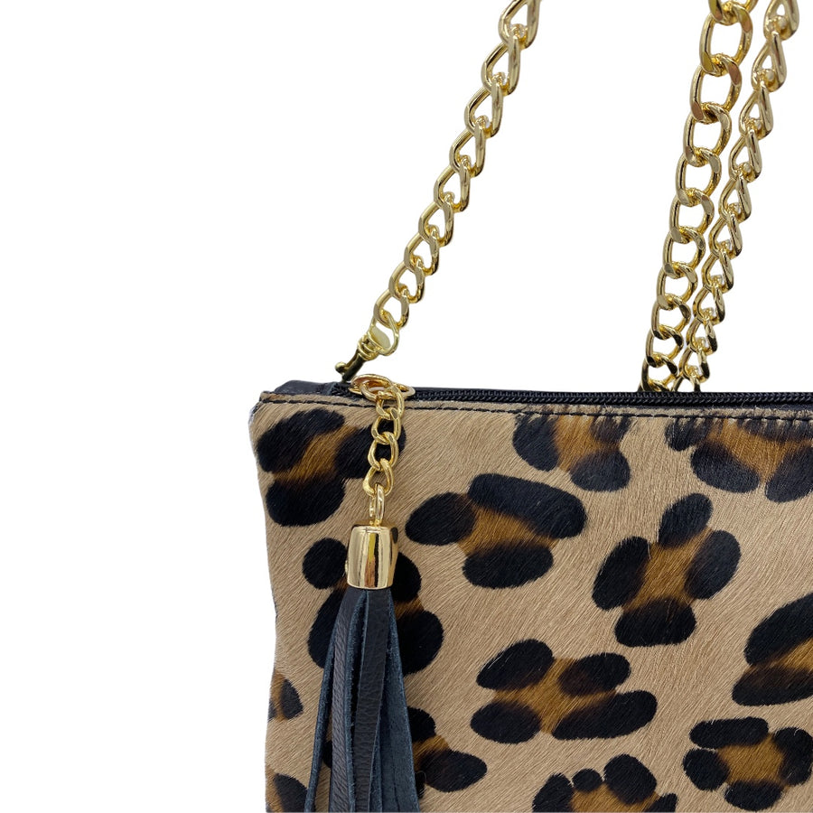 Bolso cartera de piel animal-print