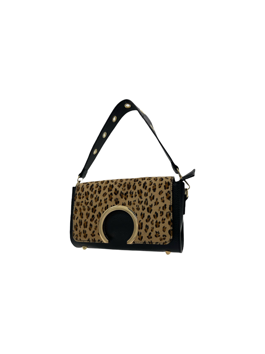 Bolso bandolera de piel animal print