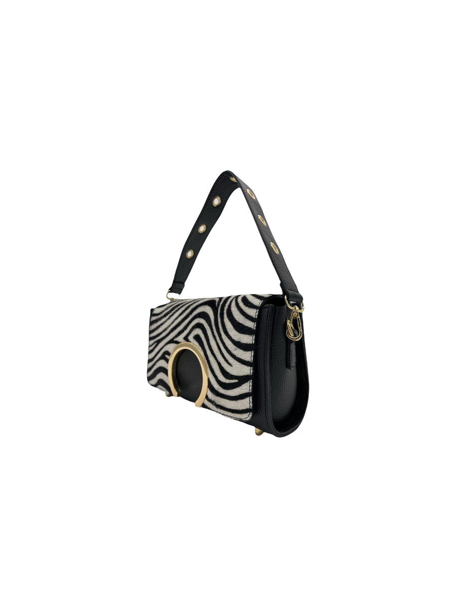 Bolso bandolera de piel animal print