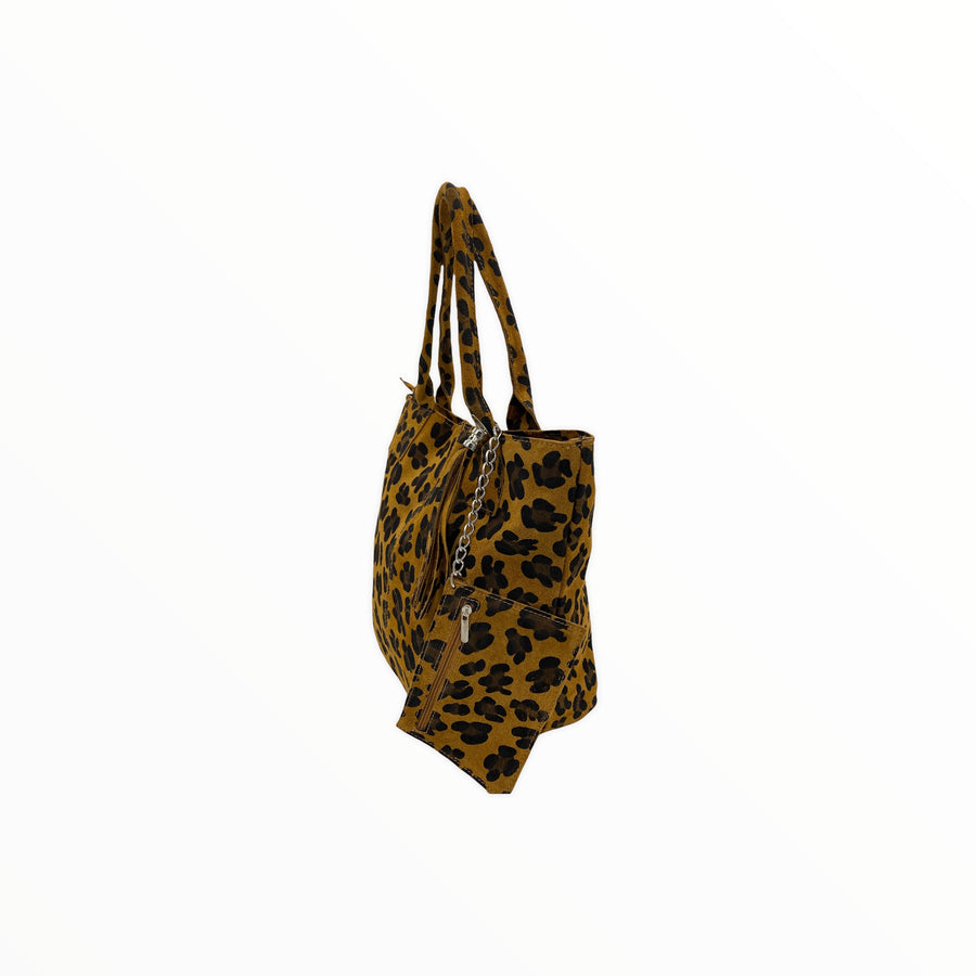 Bolso shopper de piel animal print