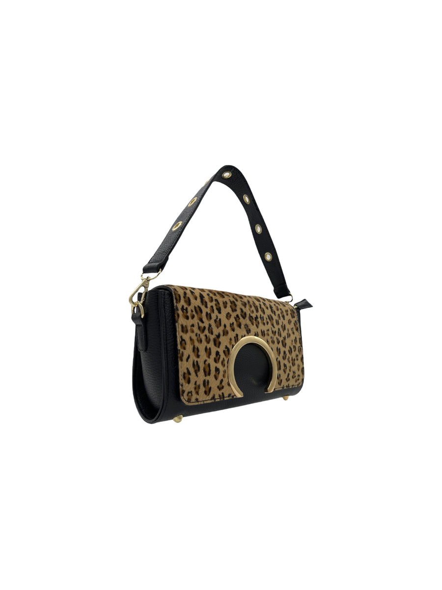 Bolso bandolera de piel animal print