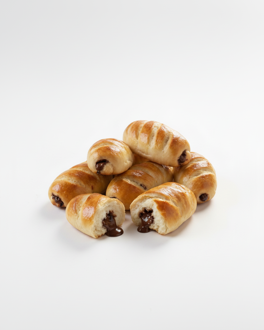 Pan de leche relleno de chocolate casero x6